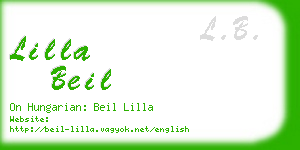 lilla beil business card